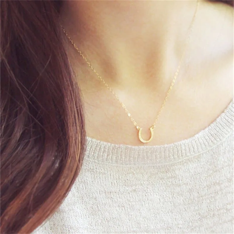 Horseshoe necklace gold Canada - Dream Horse