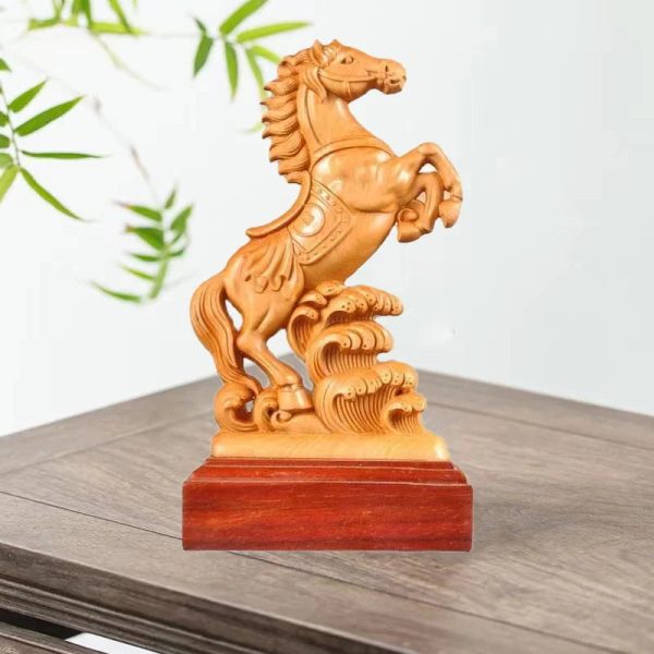 Rearing horse statue