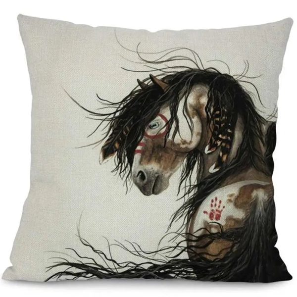 Horse throw pillow
